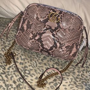 LARGE Gucci Python Marmont Camera Bag